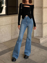 Triggered Boatneck Cutout Long Sleeve Knit Top